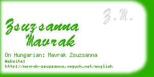 zsuzsanna mavrak business card